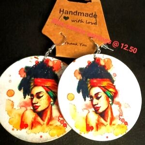 Afro centric sister earrings